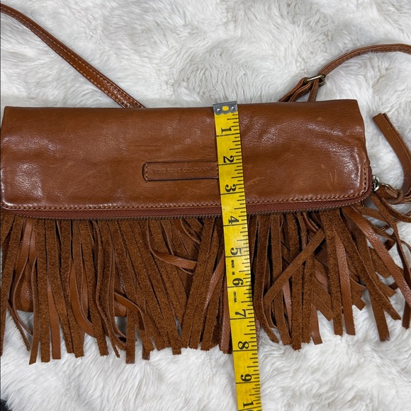 Brown Fringe Leather Crossbody Bag - Picture 9 of 9
